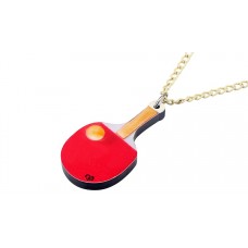 Necklace red racket