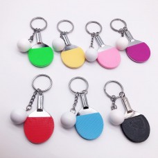Metallic keychain racket colors