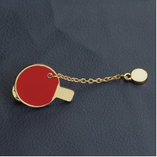 Pin red racket